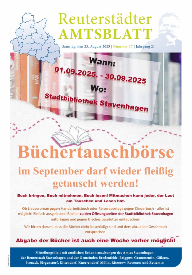 Reuterstädter Amtsblatt Titelblatt 17/2025