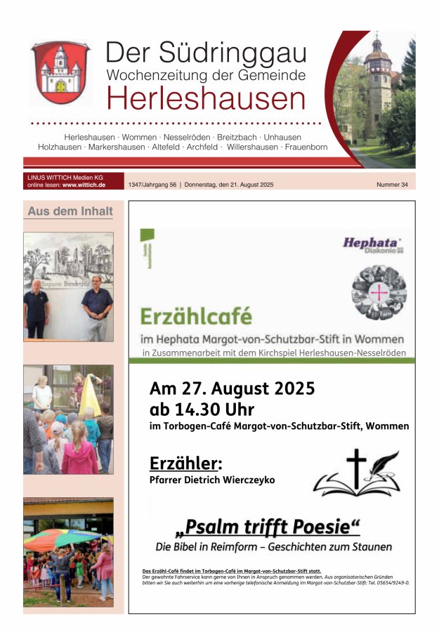 Der Südringgau Titelblatt 34/2025