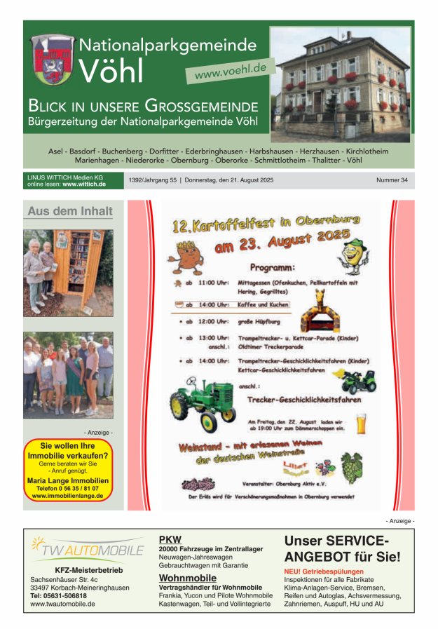 Blick in unsere Grossgemeinde Titelblatt 34/2025