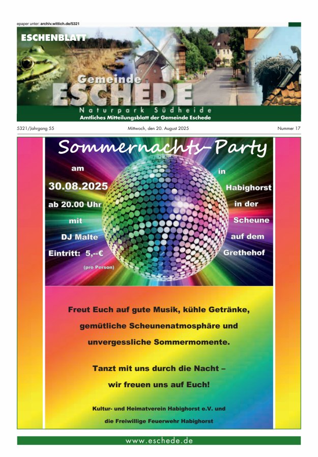 Eschenblatt Titelblatt 17/2025