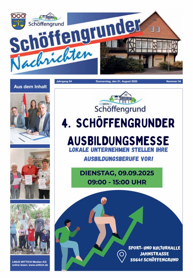 Schöffengrunder Nachrichten Titelblatt 34/2025