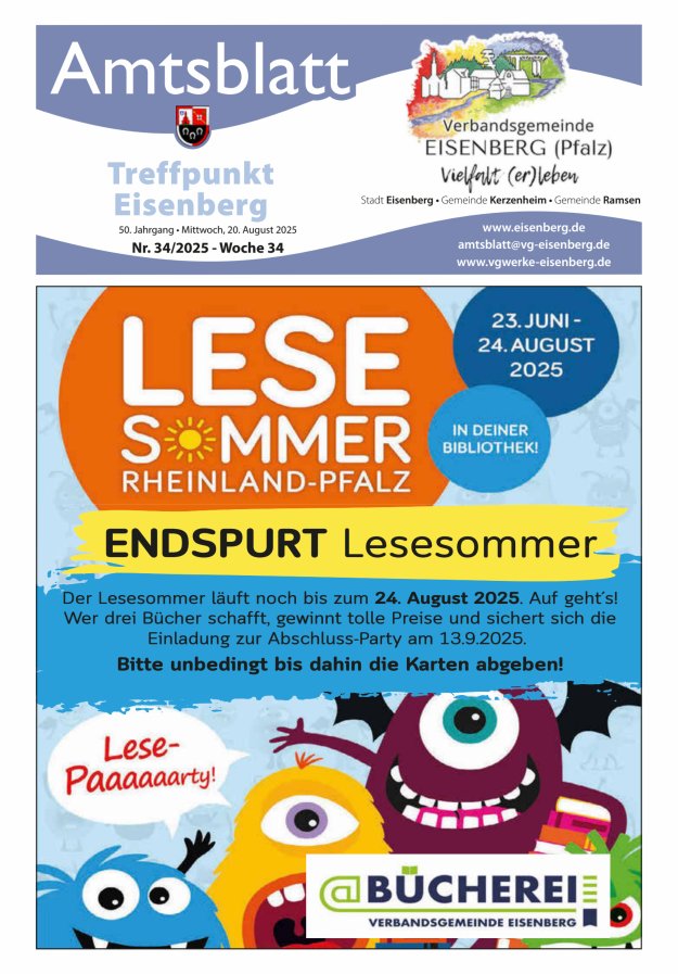 Treffpunkt Eisenberg Titelblatt 34/2025