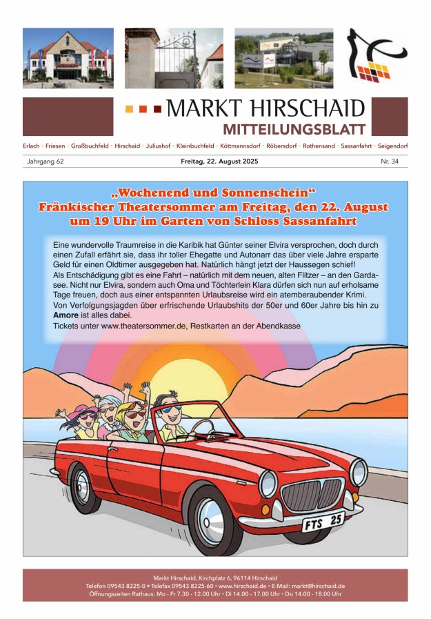 Mitteilungsblatt Markt Hirschaid Titelblatt 34/2025