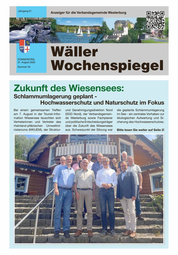 Wäller Wochenspiegel - Anzeiger für die Verbandsgemeinde Westerburg Titelblatt 34/2025