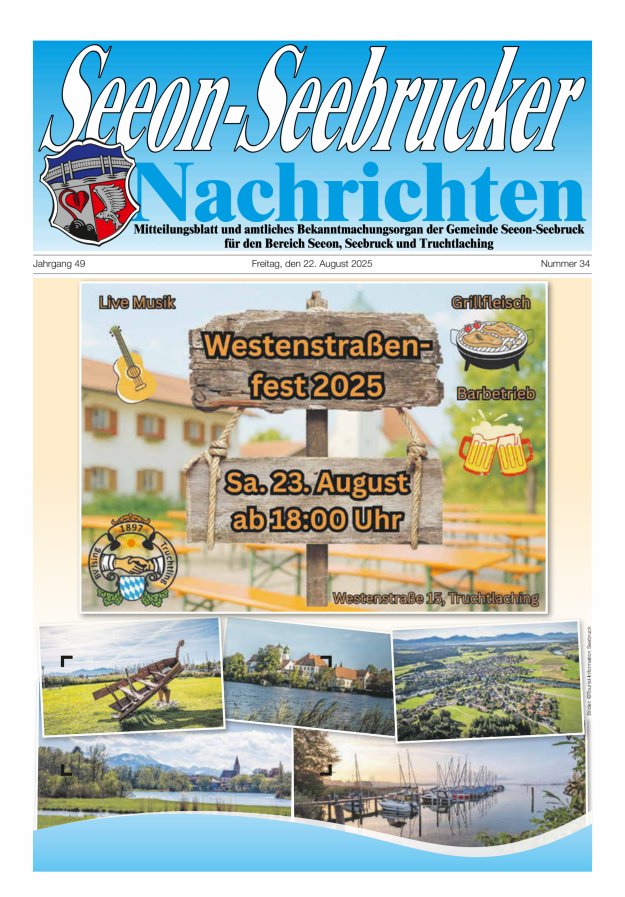 Seeon-Seebrucker Nachrichten Titelblatt 34/2025