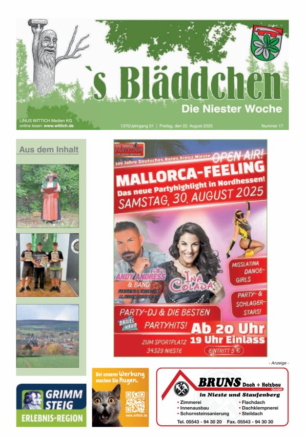Niester Woche Titelblatt 17/2025