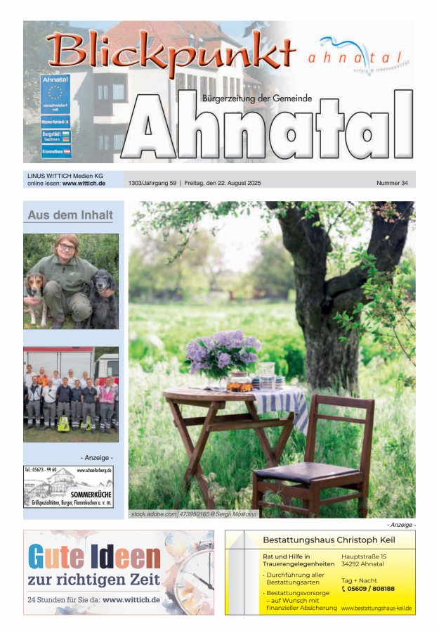 Blickpunkt Ahnatal Titelblatt 34/2025