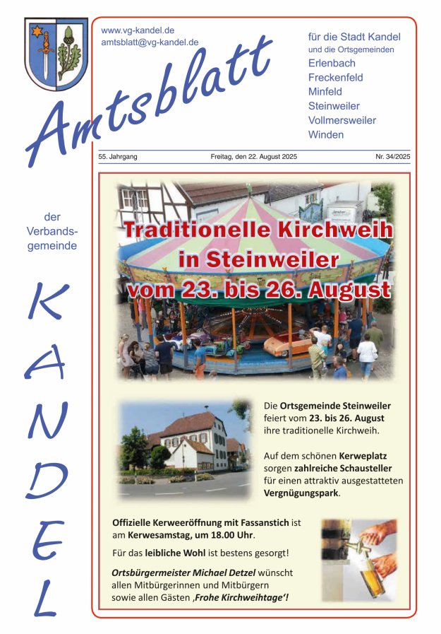 Amtsblatt VG Kandel Titelblatt 34/2025