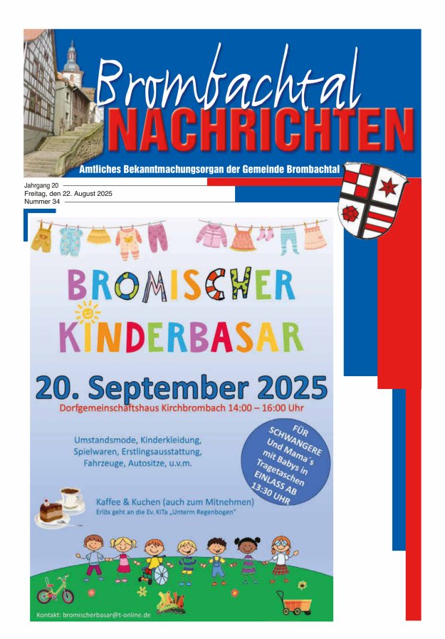 Brombachtal-Nachrichten Amtsblatt der Gemeinde Brombachtal Titelblatt 34/2025