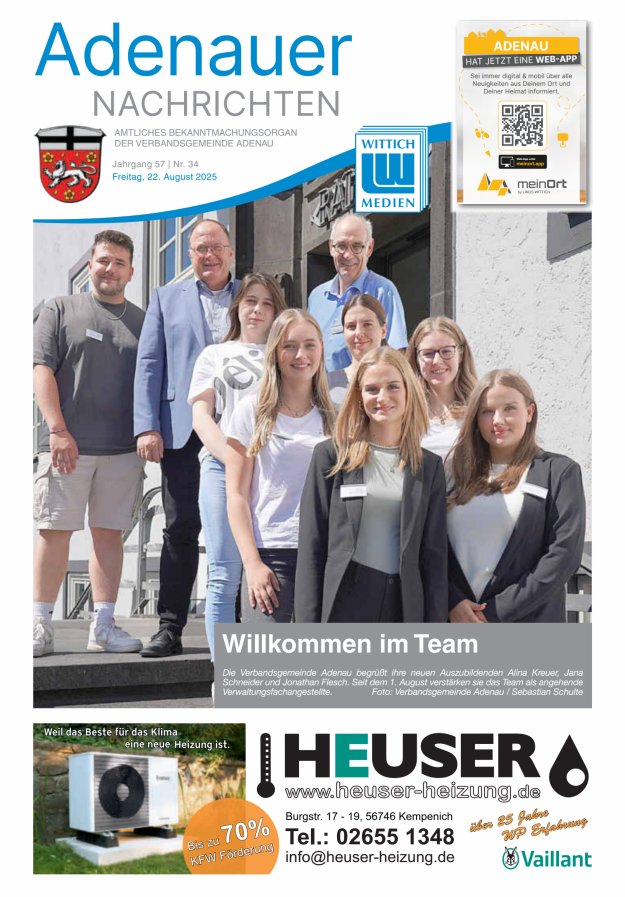 Adenauer Nachrichten Titelblatt 34/2025
