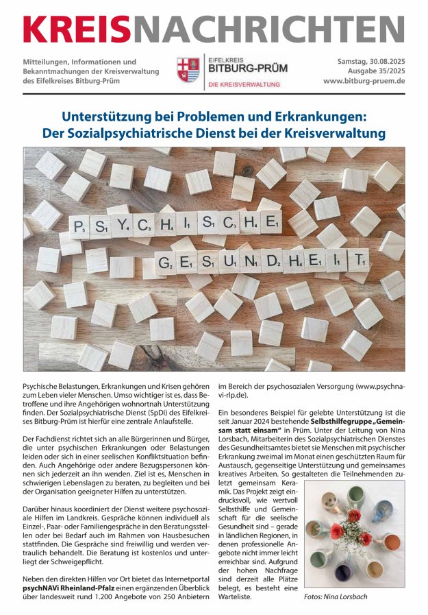 Kreis Bitburg-Prüm Titelblatt 35/2025