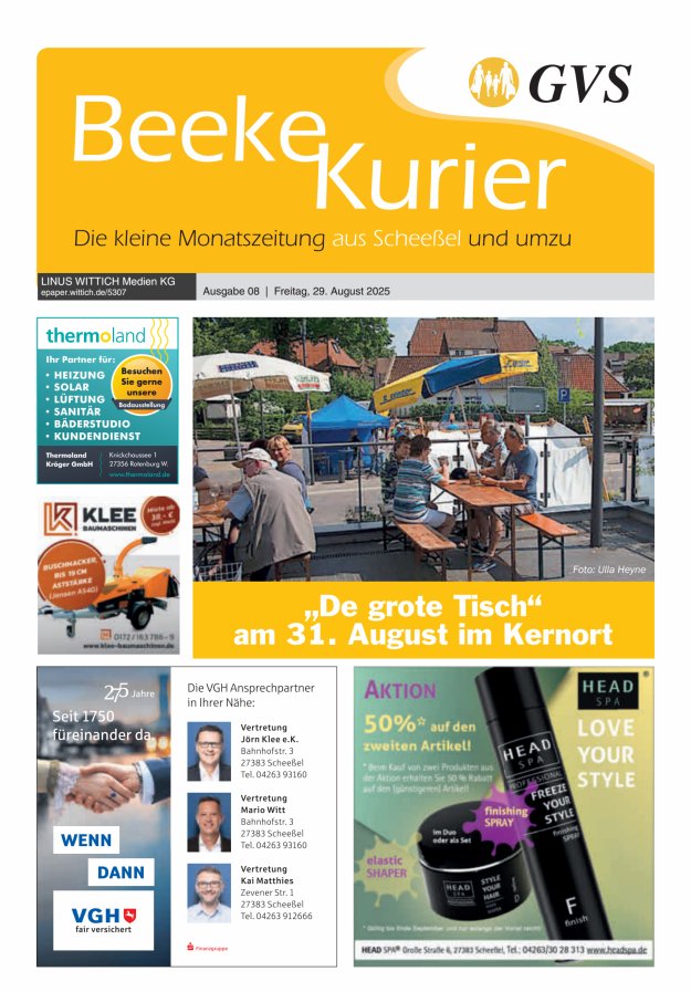 Beeke Kurier Titelblatt 08/2025