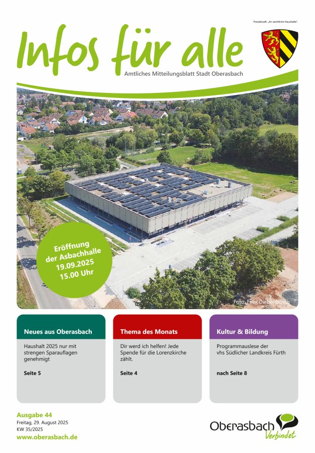 Stadt Oberasbach Titelblatt 44/2025