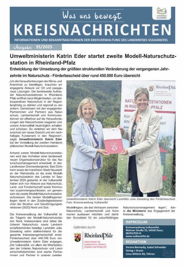 Kreisnachrichten Titelblatt 35/2025