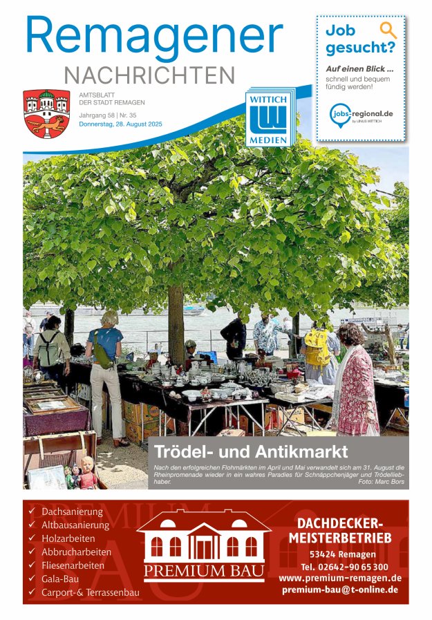 Remagener Nachrichten Titelblatt 35/2025
