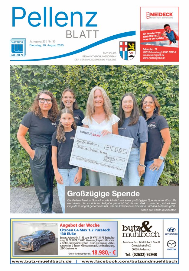 Pellenzblatt Titelblatt 35/2025