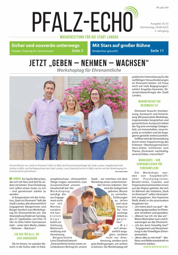 Pfalz-Echo Titelblatt 35/2025
