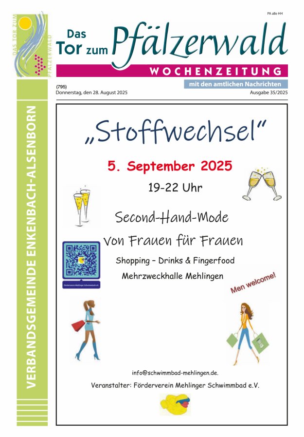 Das Tor zum Pfälzer Wald - VG Enkenbach-Alsenborn Titelblatt 35/2025