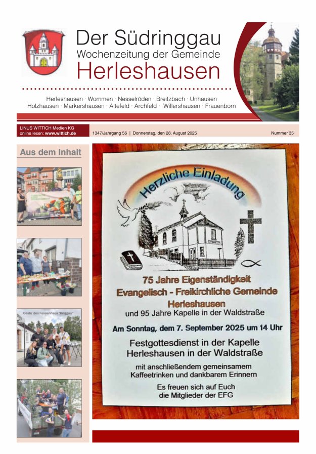 Der Südringgau Titelblatt 35/2025