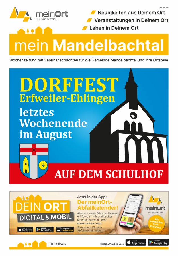 mein Mandelbachtal Titelblatt 35/2025