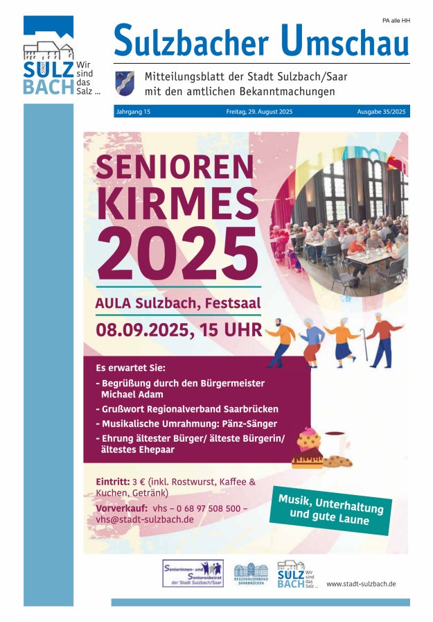 Sulzbacher Umschau Titelblatt 35/2025
