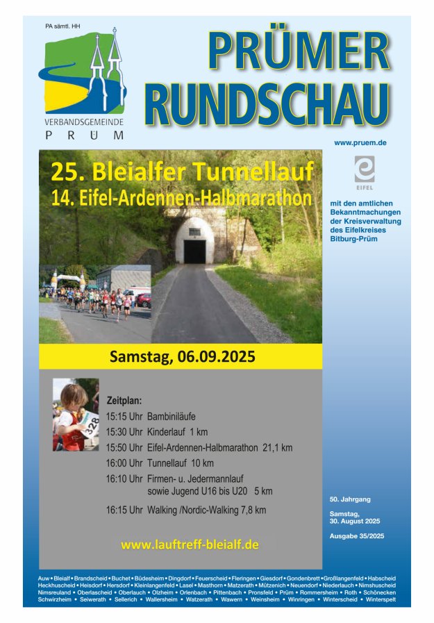 Prümer Rundschau Titelblatt 35/2025