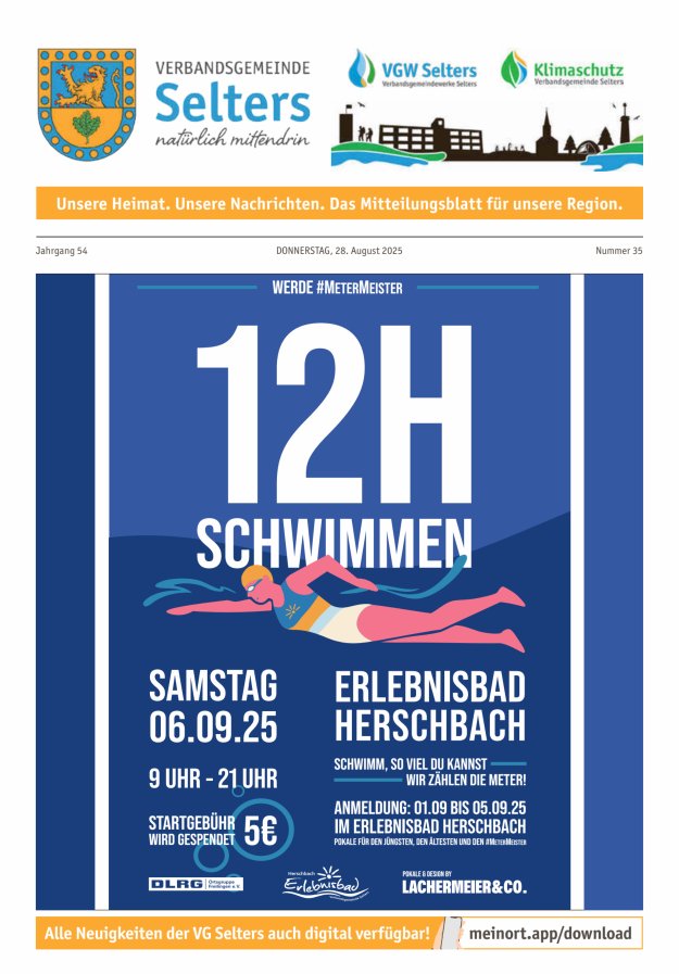 Unsere Verbandsgemeinde Selters Ww Titelblatt 35/2025