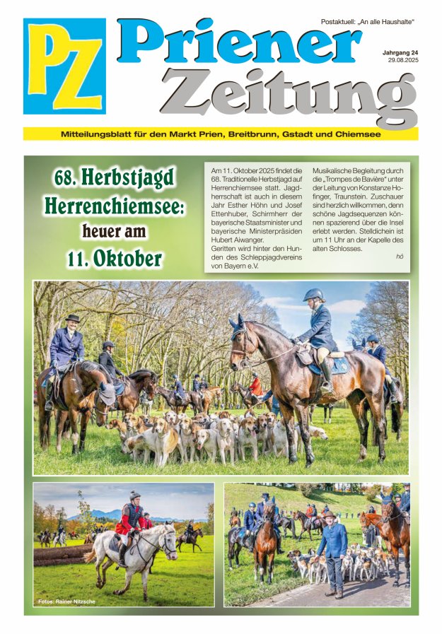 Priener Zeitung Titelblatt 08/2025