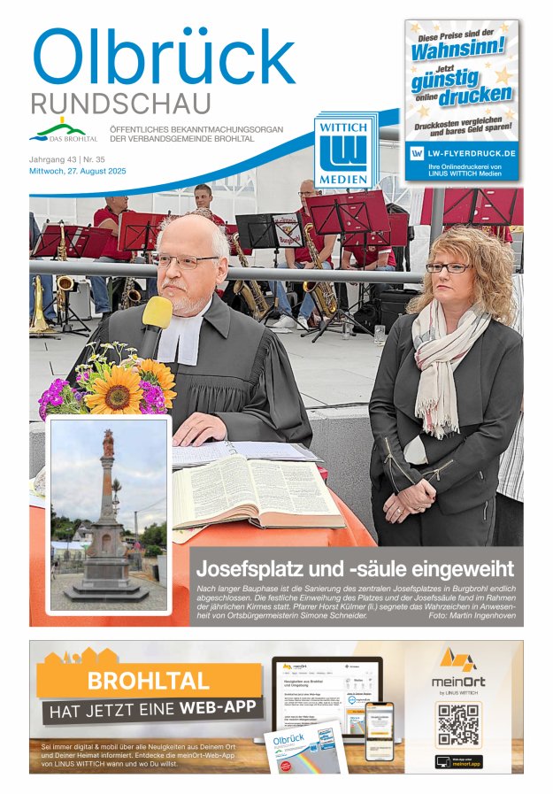 Olbrück Rundschau Titelblatt 35/2025