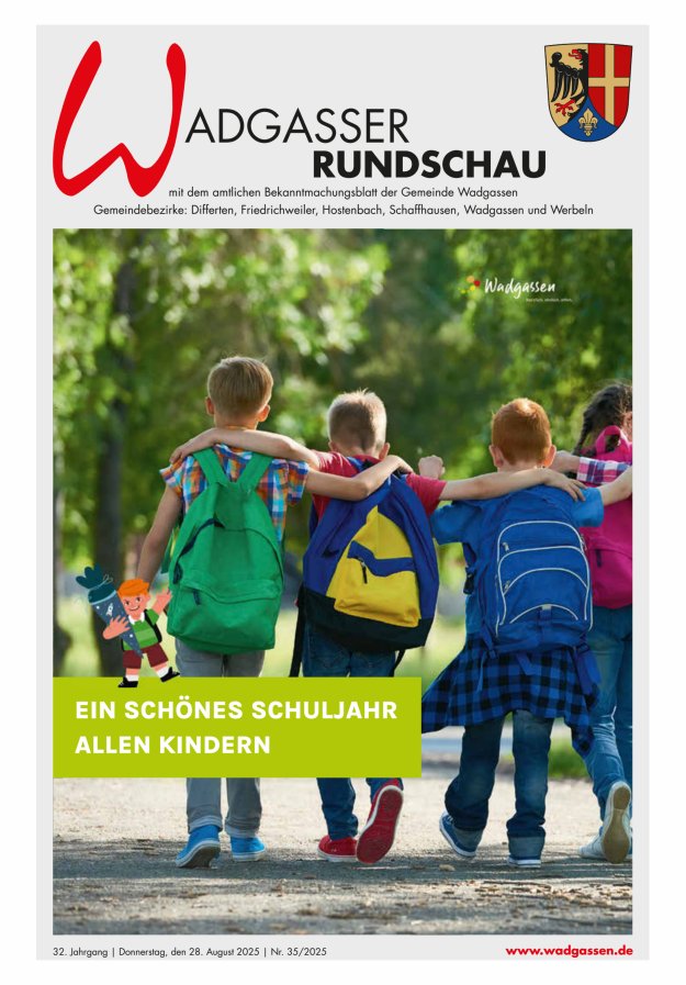 Wadgasser Rundschau Titelblatt 35/2025