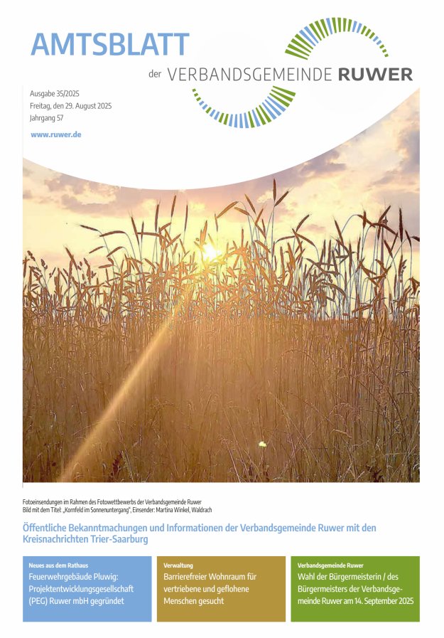 Amtsblatt VG Ruwer Titelblatt 35/2025