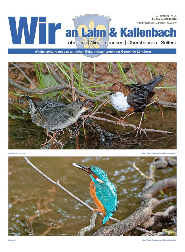 Amtliches Mitteilungsblatt der Gemeinde Löhnberg Titelblatt 35/2025
