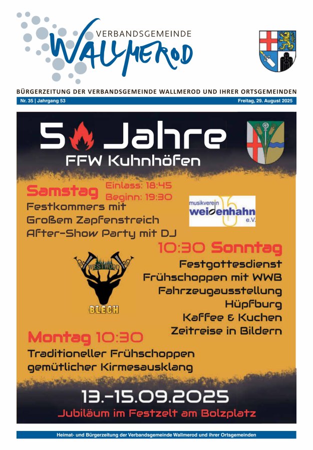 Wir über uns - Verbandsgemeinde Wallmerod Titelblatt 35/2025