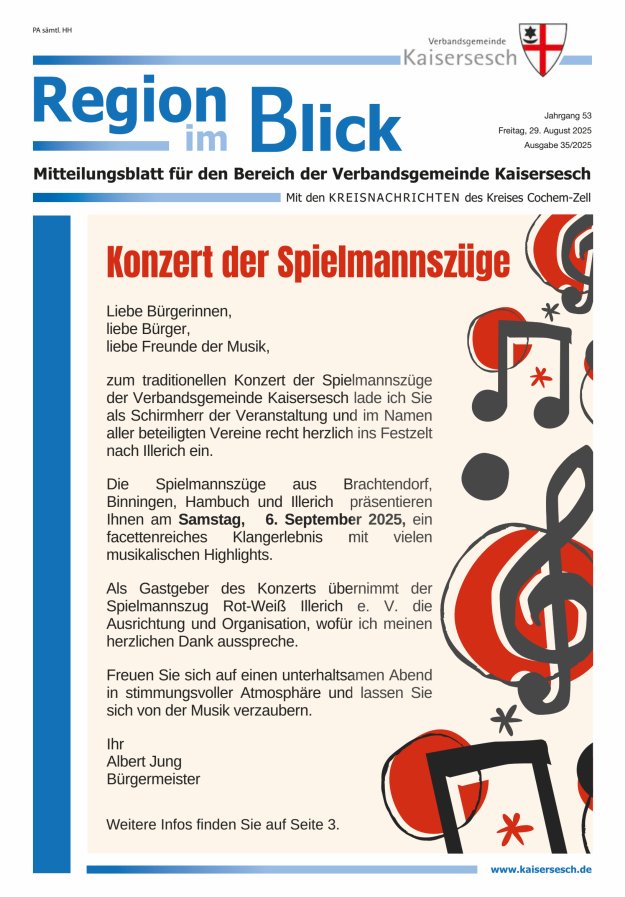 Region im Blick VG Kaisersesch Titelblatt 35/2025