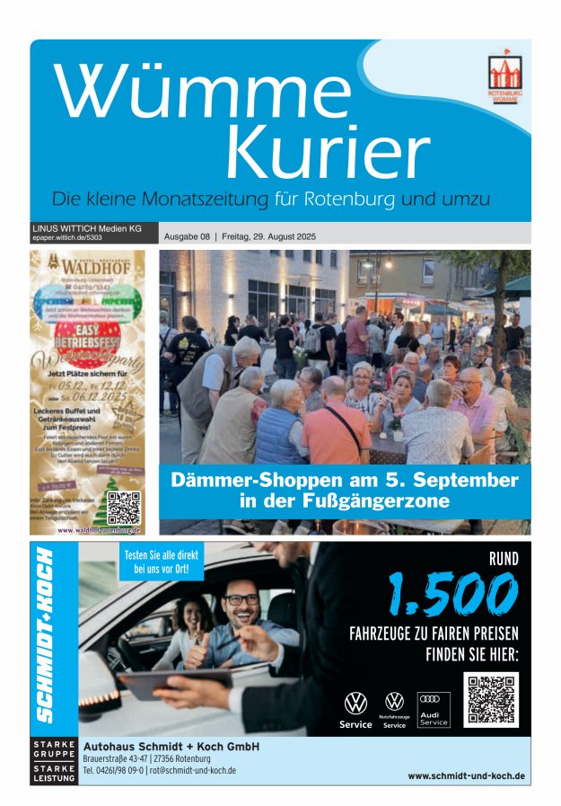 Wümme Kurier Titelblatt 08/2025