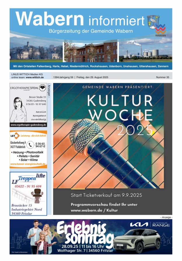 Wabern informiert Titelblatt 35/2025