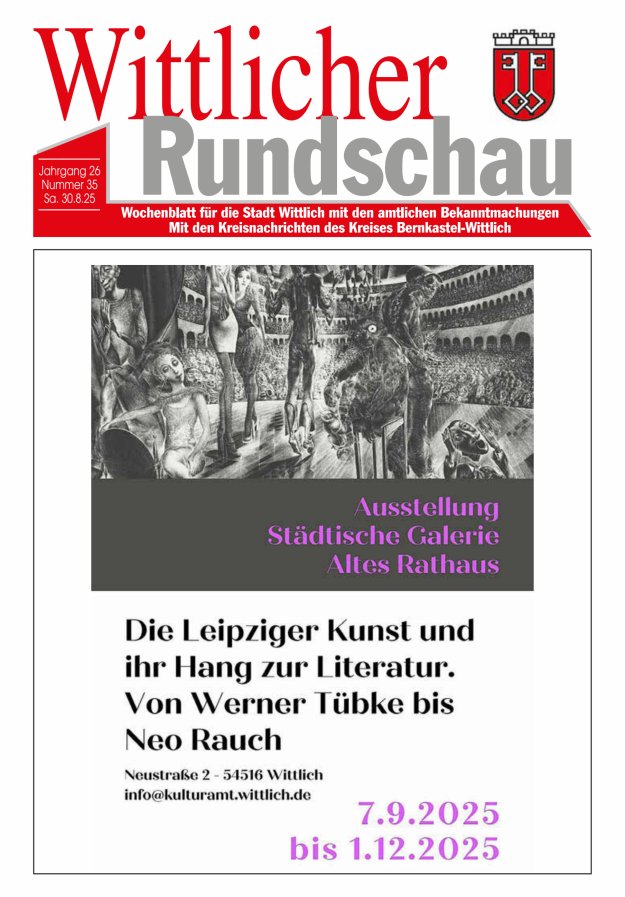 Wittlicher Rundschau Titelblatt 35/2025