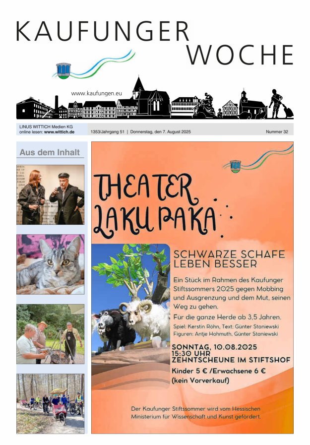 Kaufunger Woche Titelblatt 32/2025