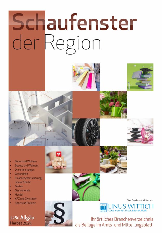 Schaufenster Allgäu Titelblatt 11/2025