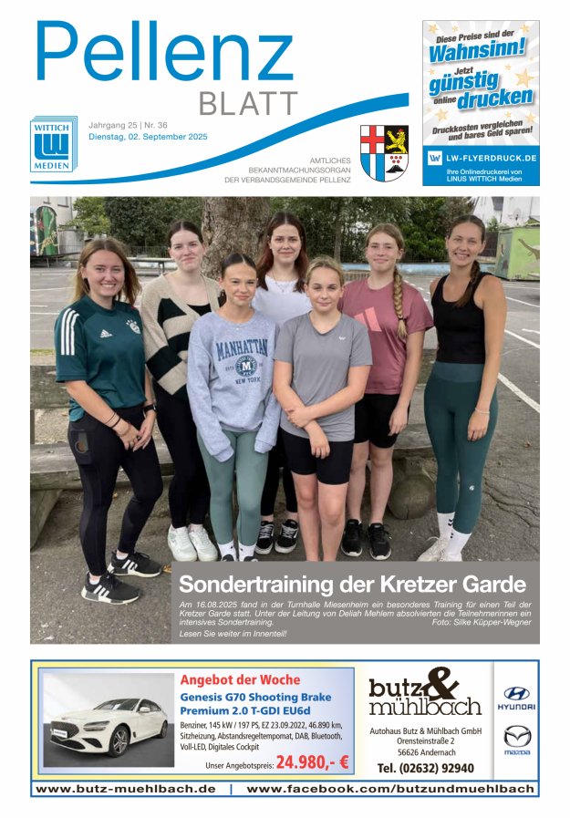 Pellenzblatt Titelblatt 36/2025