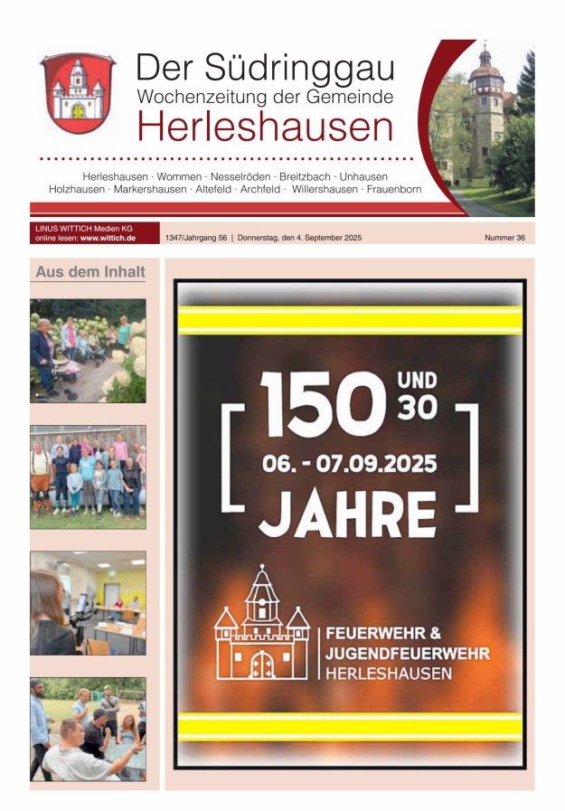 Der Südringgau Titelblatt 36/2025