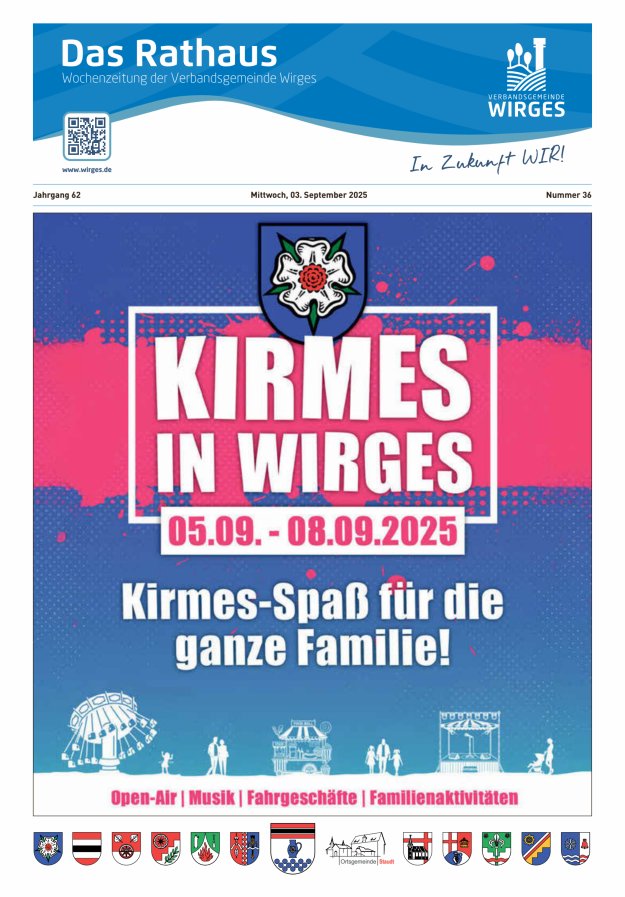 Das Rathaus - Informationen für die Bürger in der VG Wirges Titelblatt 36/2025