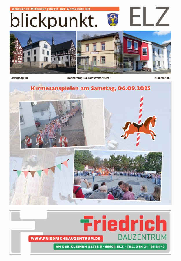 Blickpunkt Elz Titelblatt 36/2025
