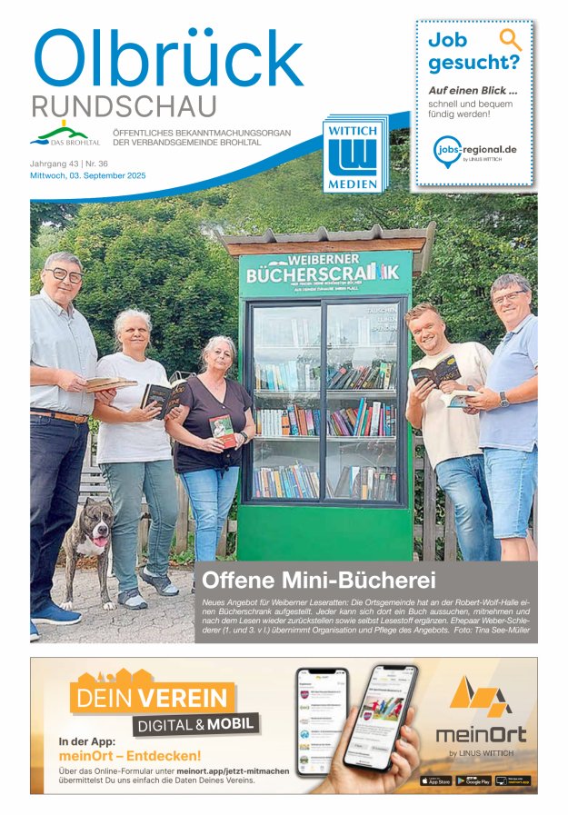 Olbrück Rundschau Titelblatt 36/2025