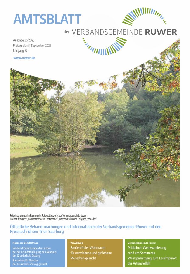 Amtsblatt VG Ruwer Titelblatt 36/2025