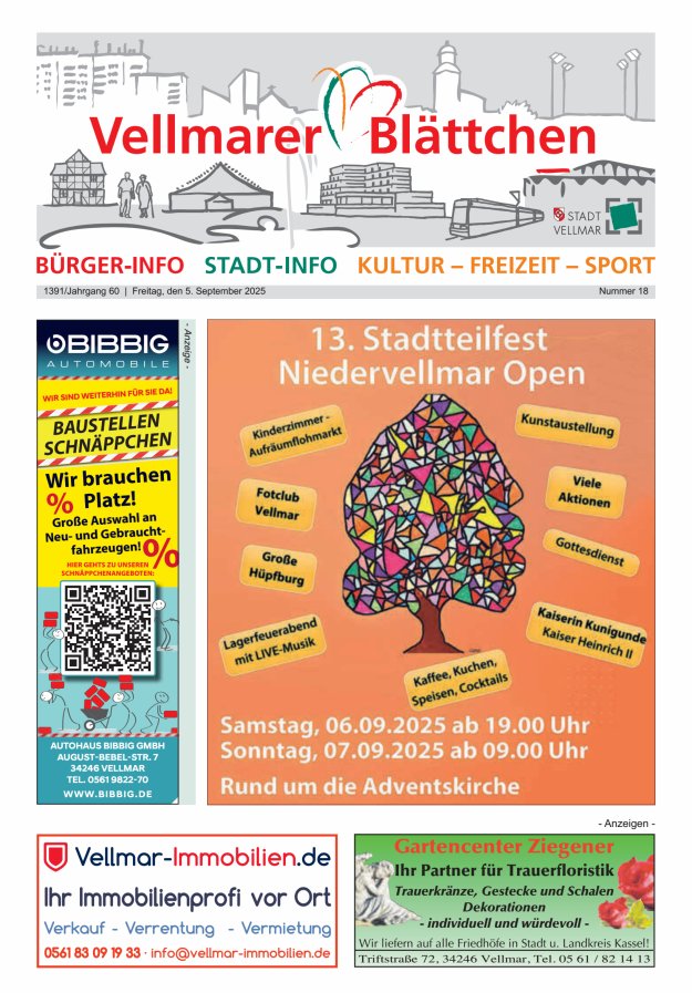 Vellmarer Blättchen Titelblatt 18/2025