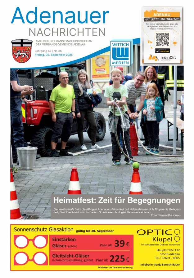 Adenauer Nachrichten Titelblatt 36/2025