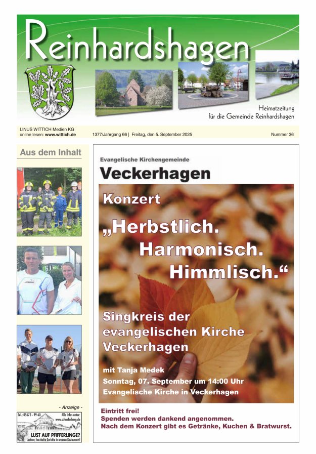 Unser Blättchen Titelblatt 36/2025