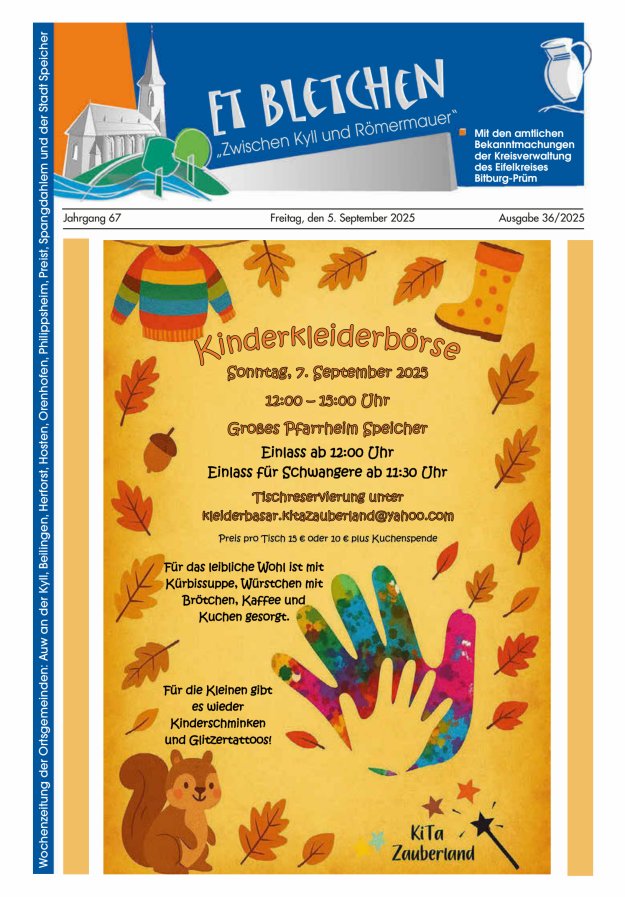 Et Bletchen VG Speicher Titelblatt 36/2025