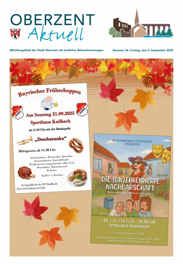 Oberzent aktuell Titelblatt 36/2025